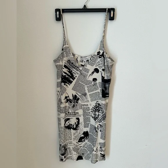 Reformation news print slip dress - Picture 4 of 4